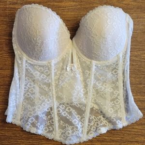 Like new strapless lace bustier 38C